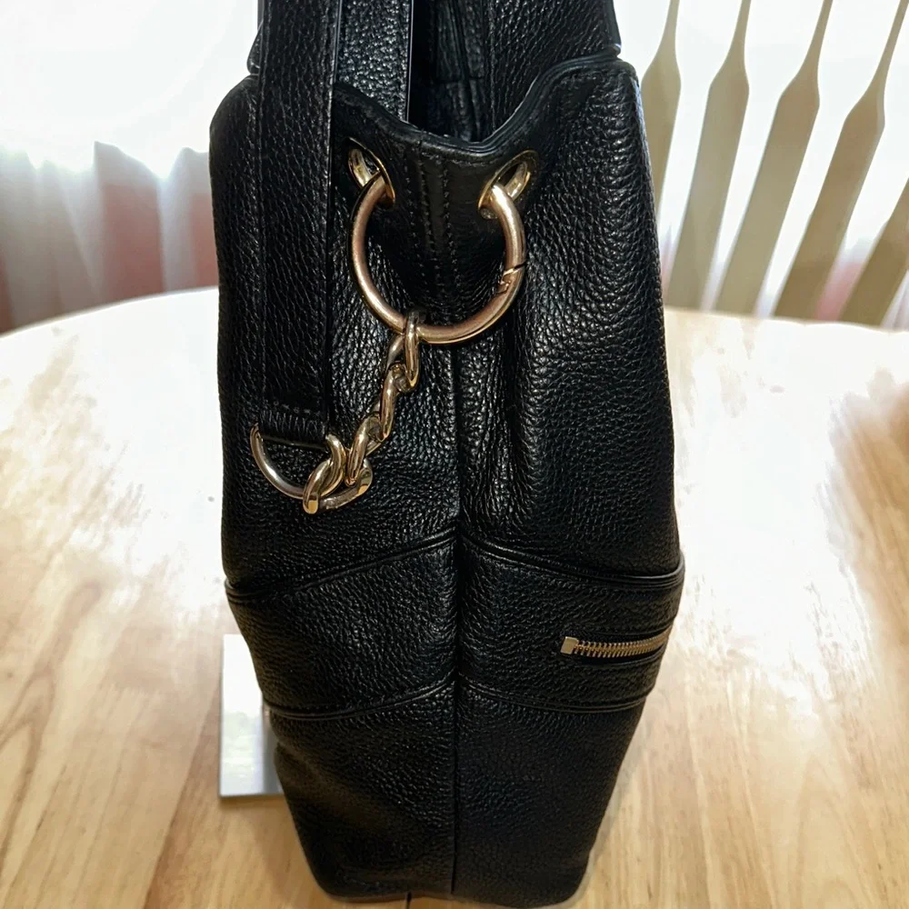 Michael Kors Black Leather Hobo Bag - Picture 6 of 11